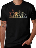 Chess Piece Retro Graphic T-Shirt