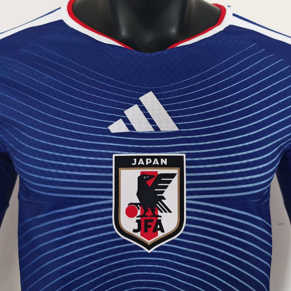 2026/27 Japan Home Blue Player Version Long Sleeve Jersey Detail 2