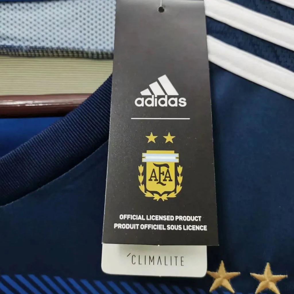 2014 Argentina Away Retro Soccer Jersey Detail 4