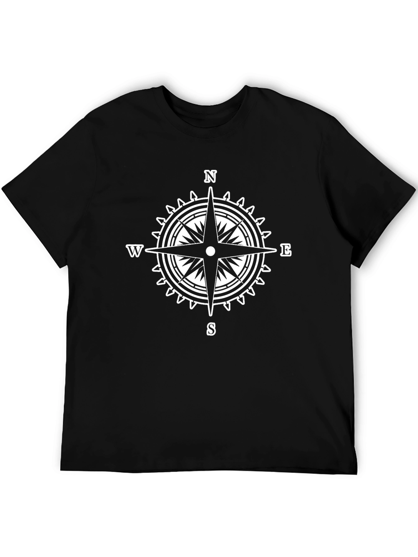 Compass Rose Graphic T-Shirt - Stylish Nautical Tee