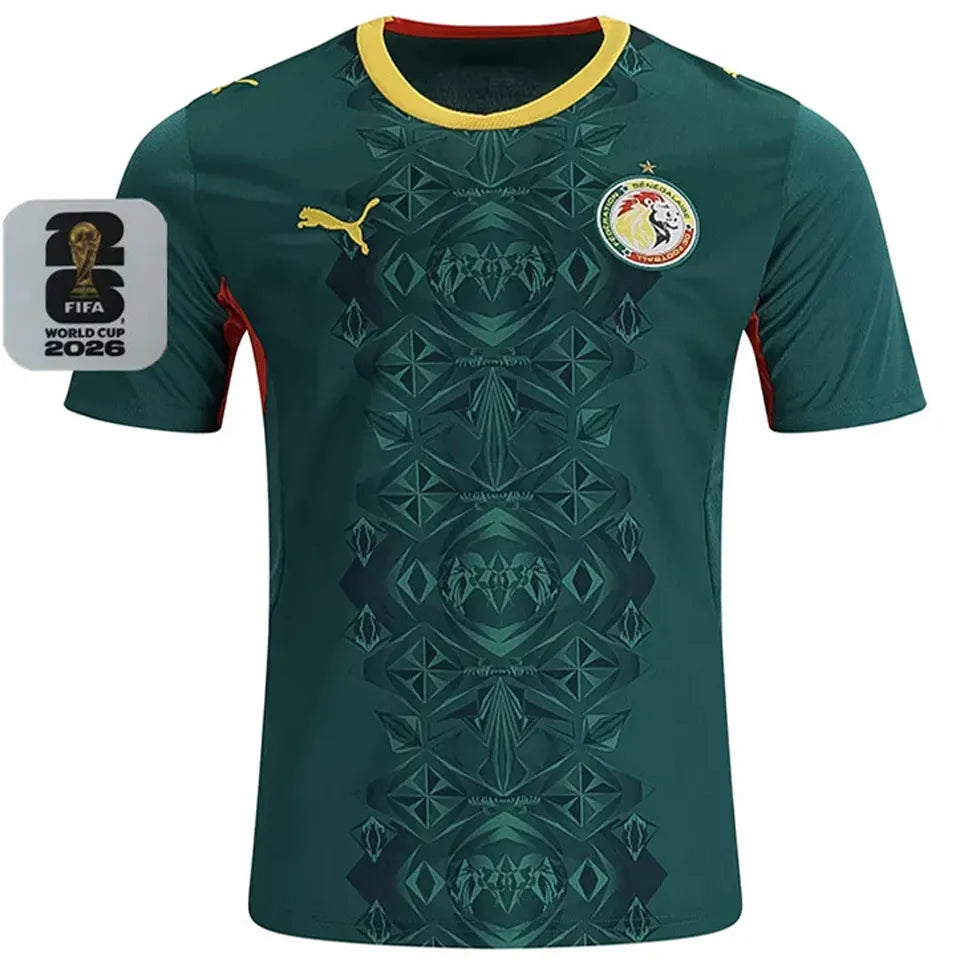 2026/27 Senegal Away Green Fans Soccer Jersey (Have Right Patch 有右臂章 白底黑字） Front