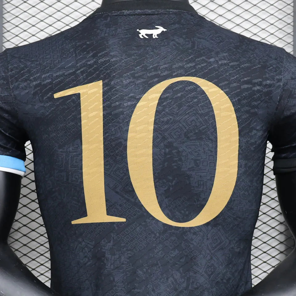 2023/24 Argentina Black Special Edition Player Version Jersey (Have No.10 带金色10号) Back