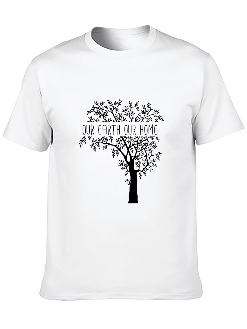 Earth Home Tree Graphic Tee - Black