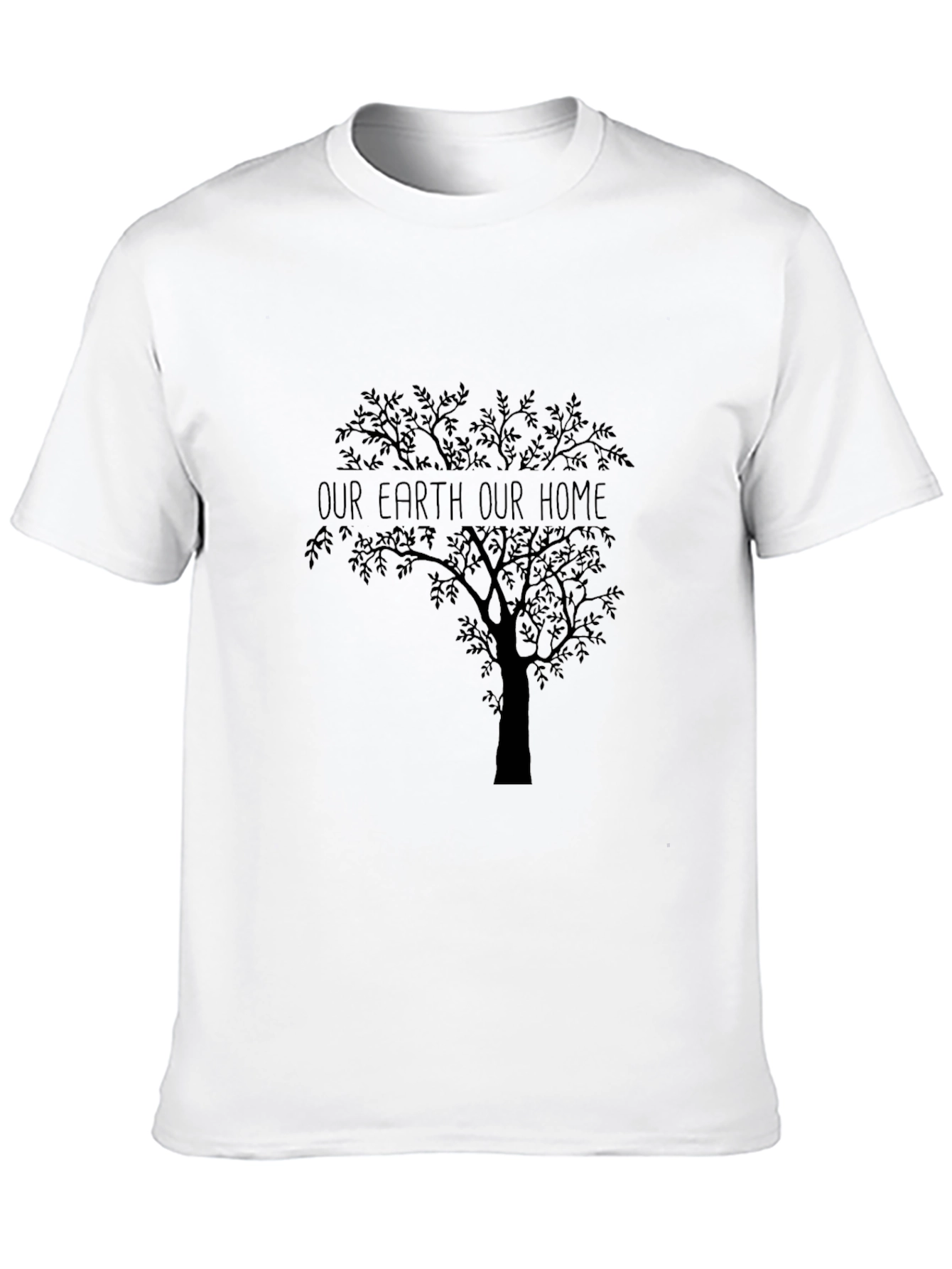 Earth Home Tree Graphic Tee - Black
