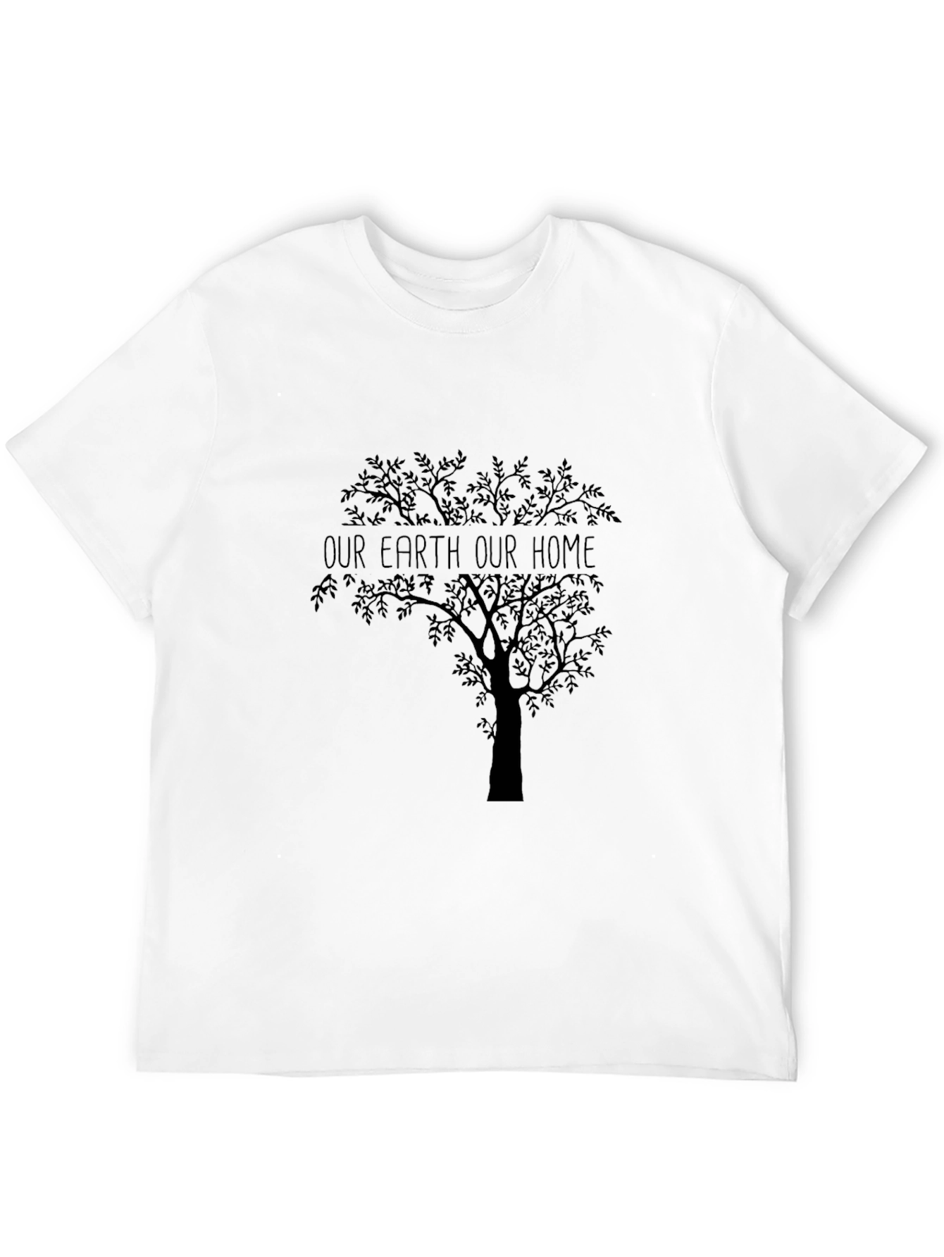 Earth Home Tree Graphic Tee - Black