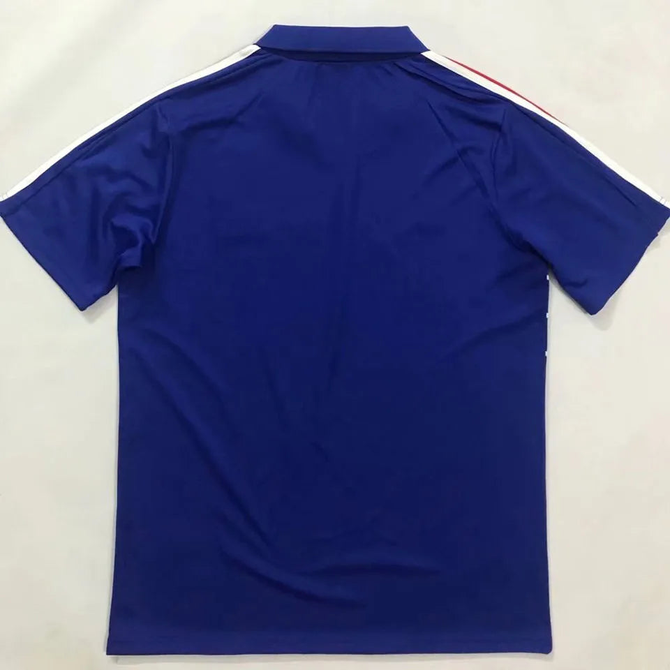 1982/84 France Home Blue Retro Soccer Jersey Detail 4