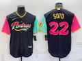 Men's San Diego Padres Juan Soto #22 Black Stitched Jerseys
