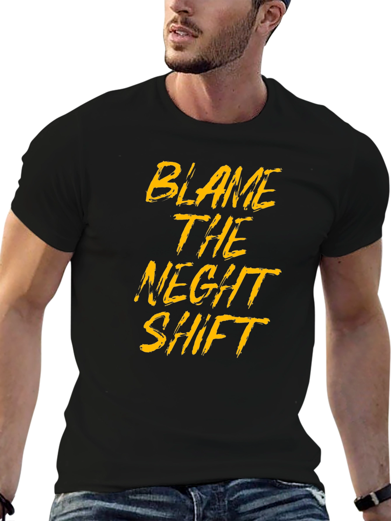 Blame The Night Shift Black T-Shirt