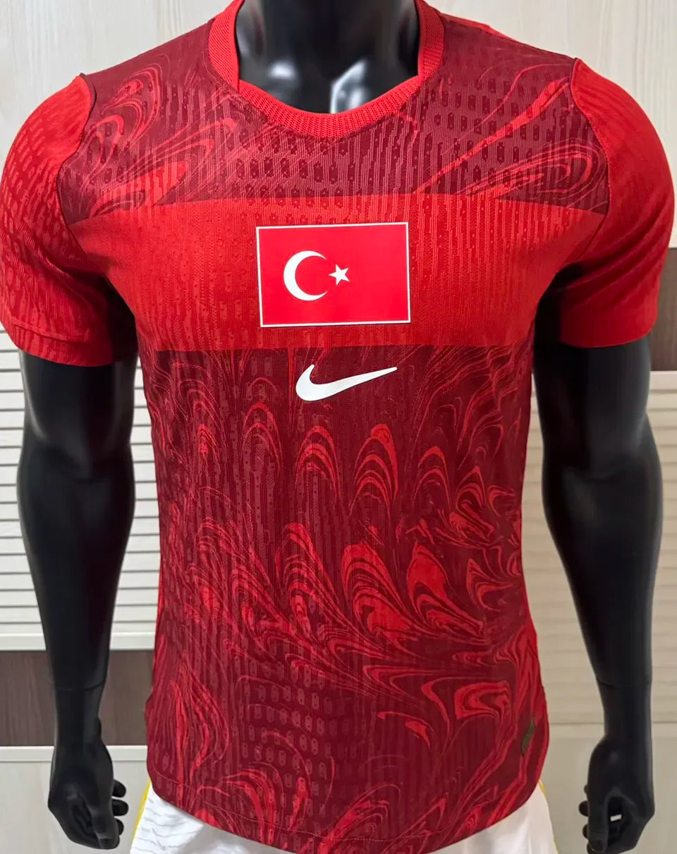 2026/27 Turkey Away Red Player Version Soccer Jersey Detail 1