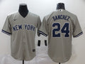 Men's New York Yankees Gary Sanchez #24 Gray Replica Baseball Jerseys