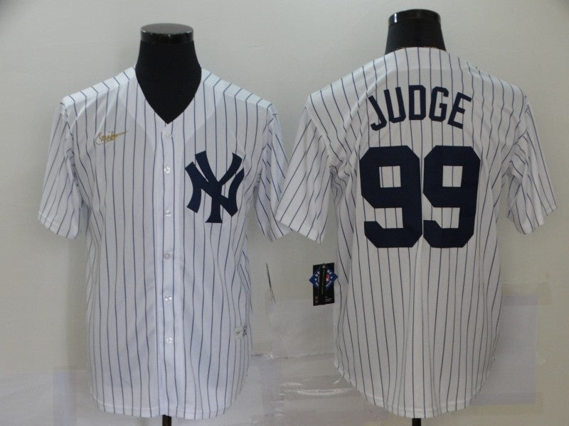 Men's New York Yankees Aaron Judge #99 White Player Jerseys