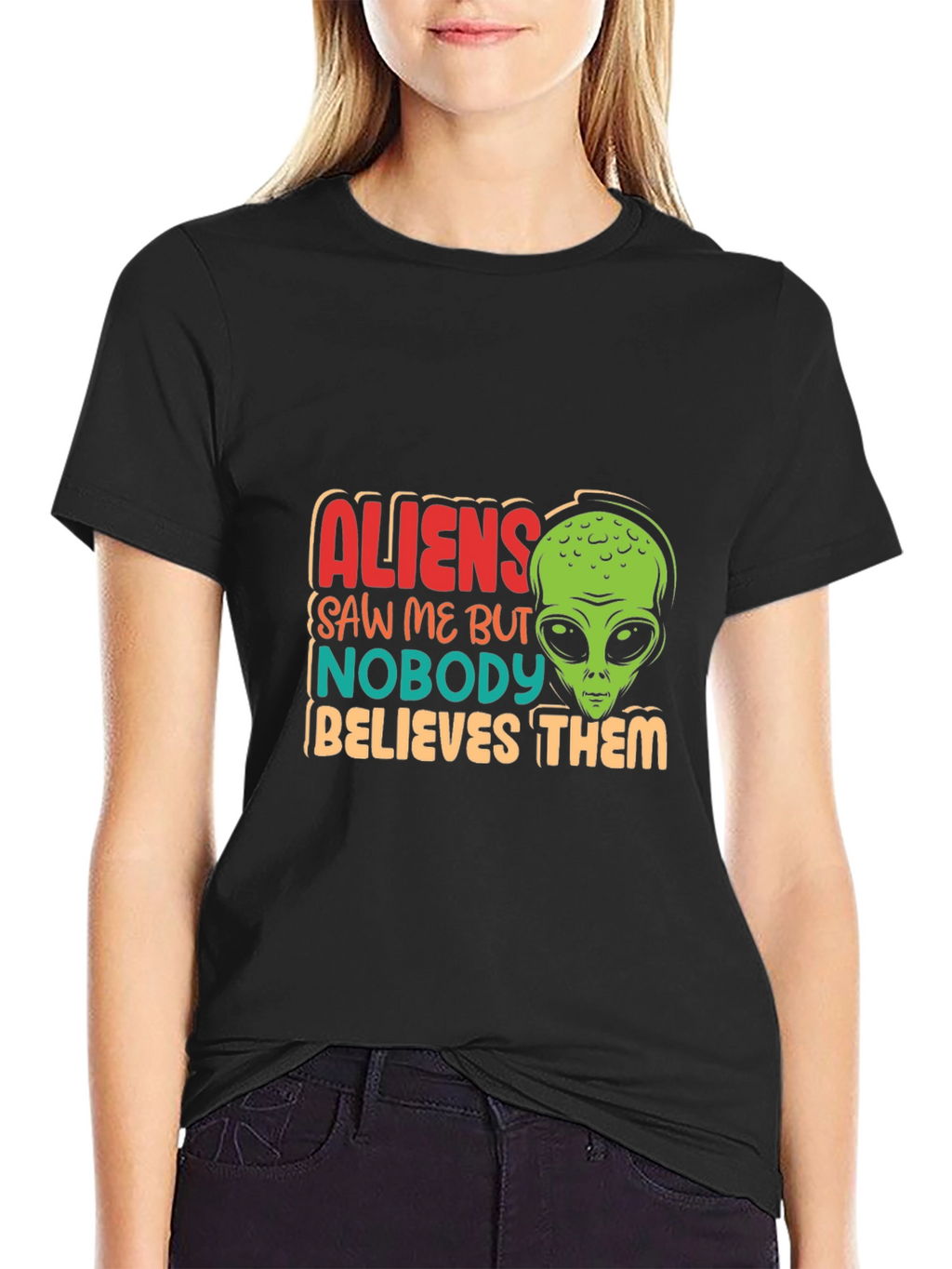 Aliens Saw Me Funny Graphic T-Shirt