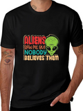 Aliens Saw Me Funny Graphic T-Shirt