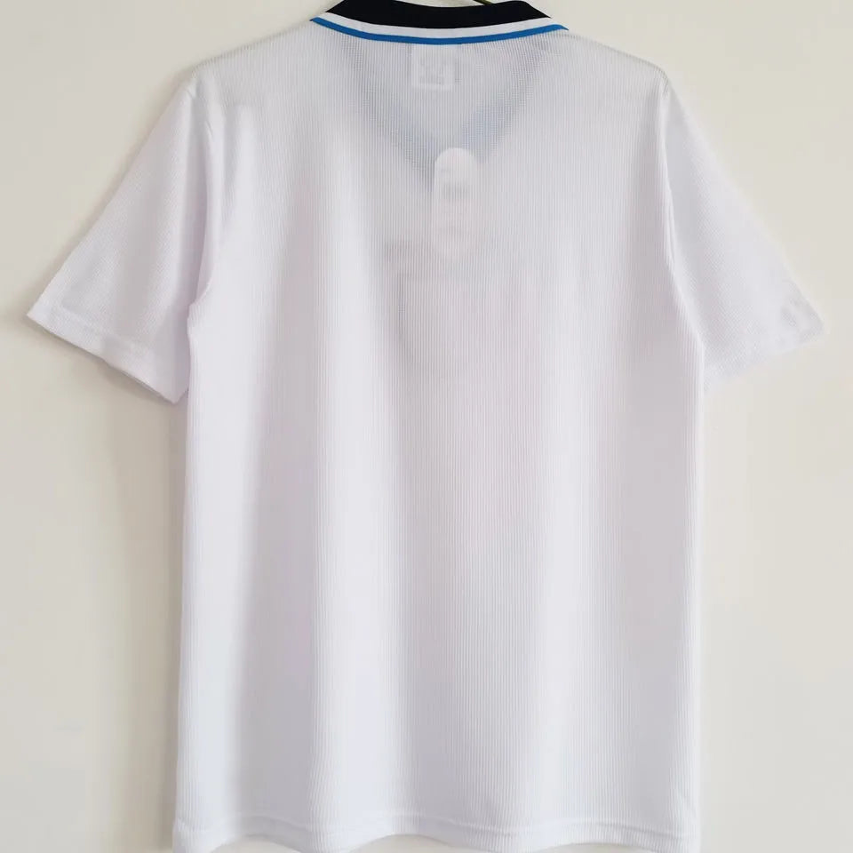 1996 England Home White Retro Soccer Jersey Back