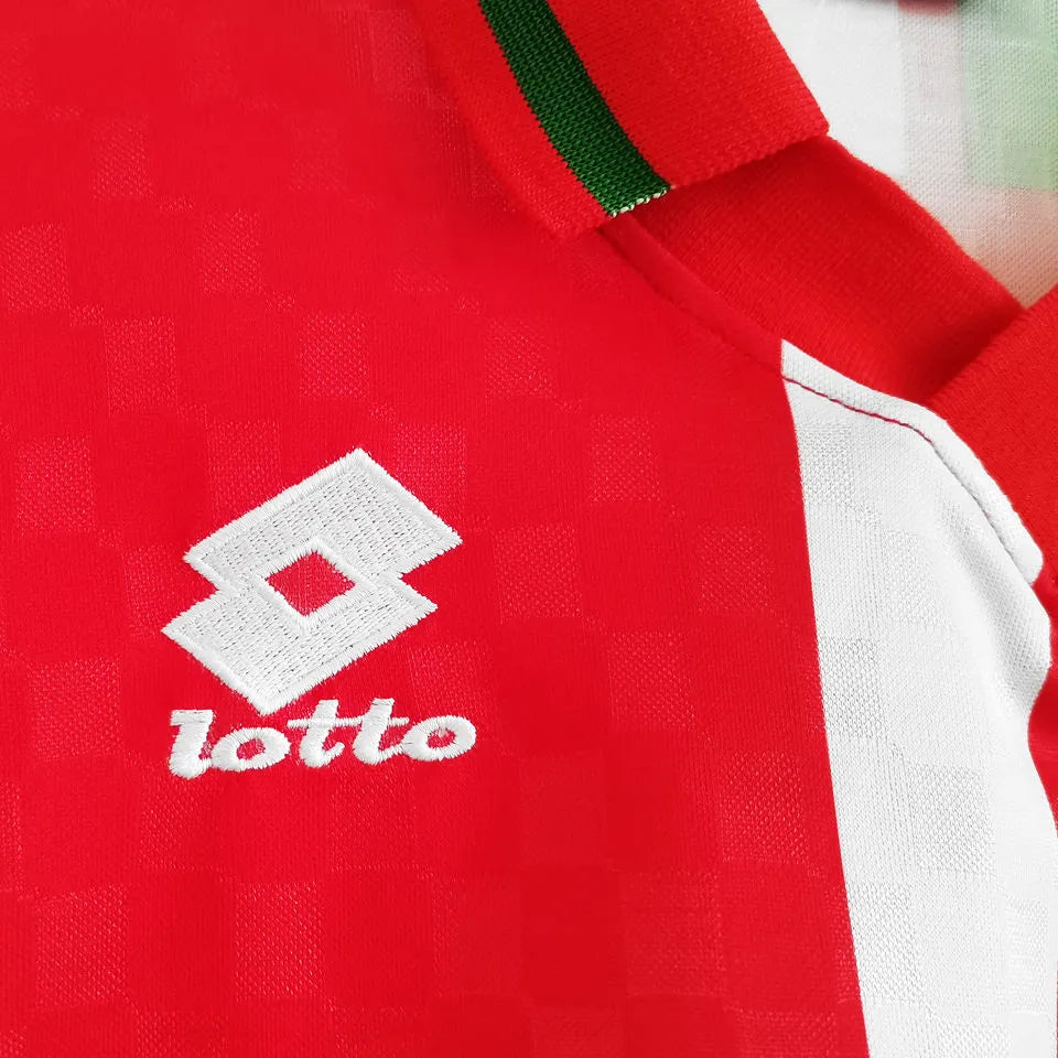 1996/1998 Wales Home Red Retro Soccer Jersey Detail 4