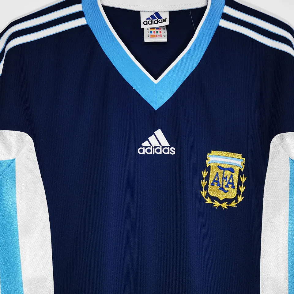 1998 Argentina Away Retro Soccer Jersey Detail 1
