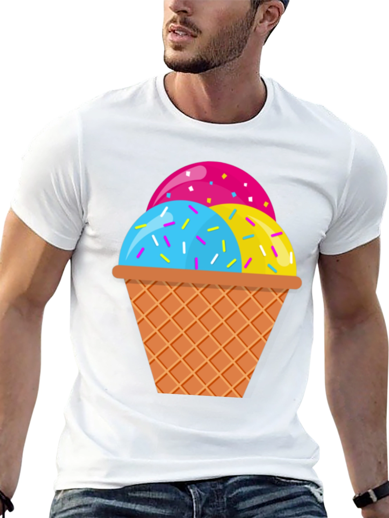 Ice Cream Cone Graphic Tee - Fun & Stylish