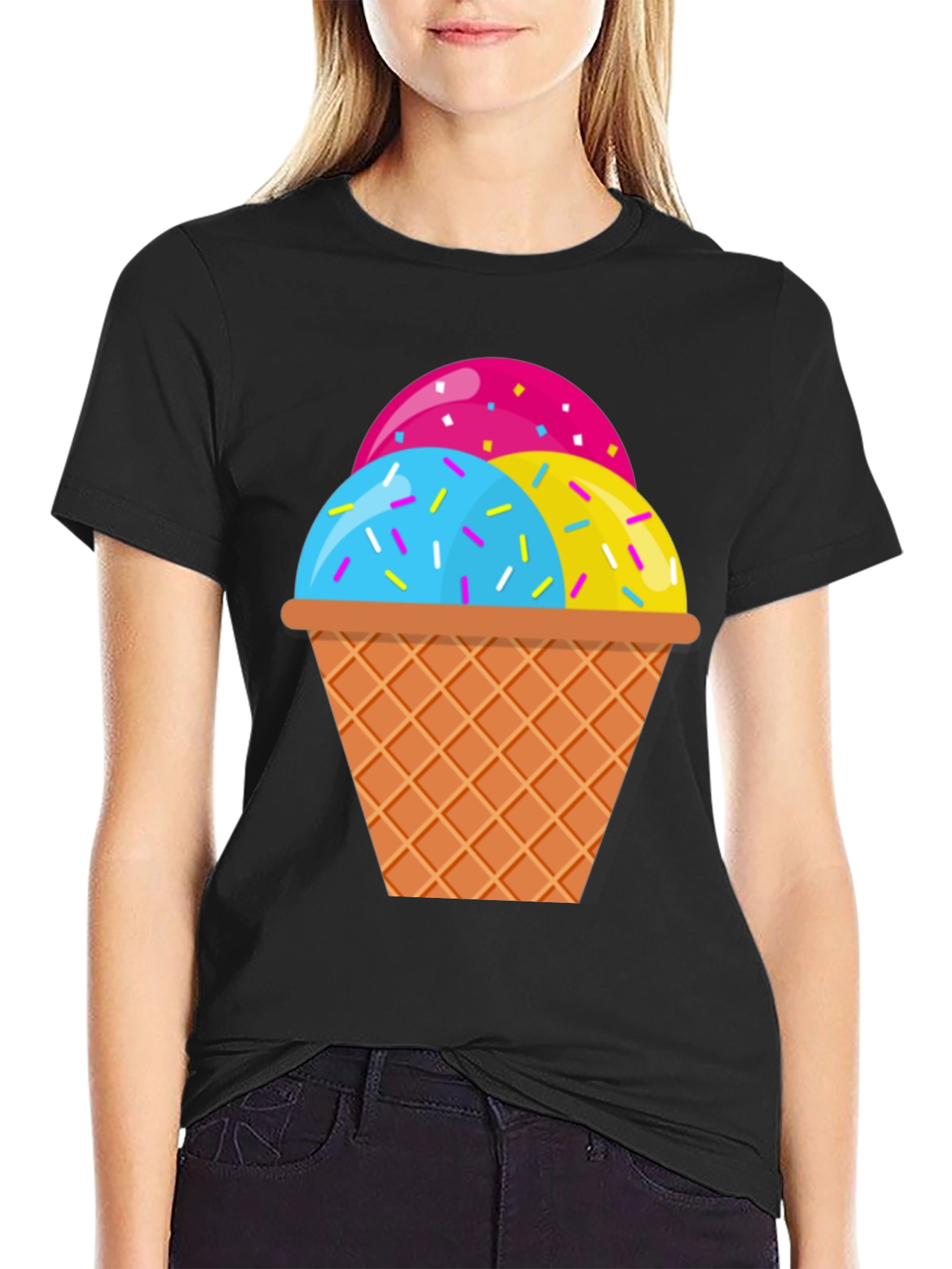 Ice Cream Cone Graphic Tee - Fun & Stylish