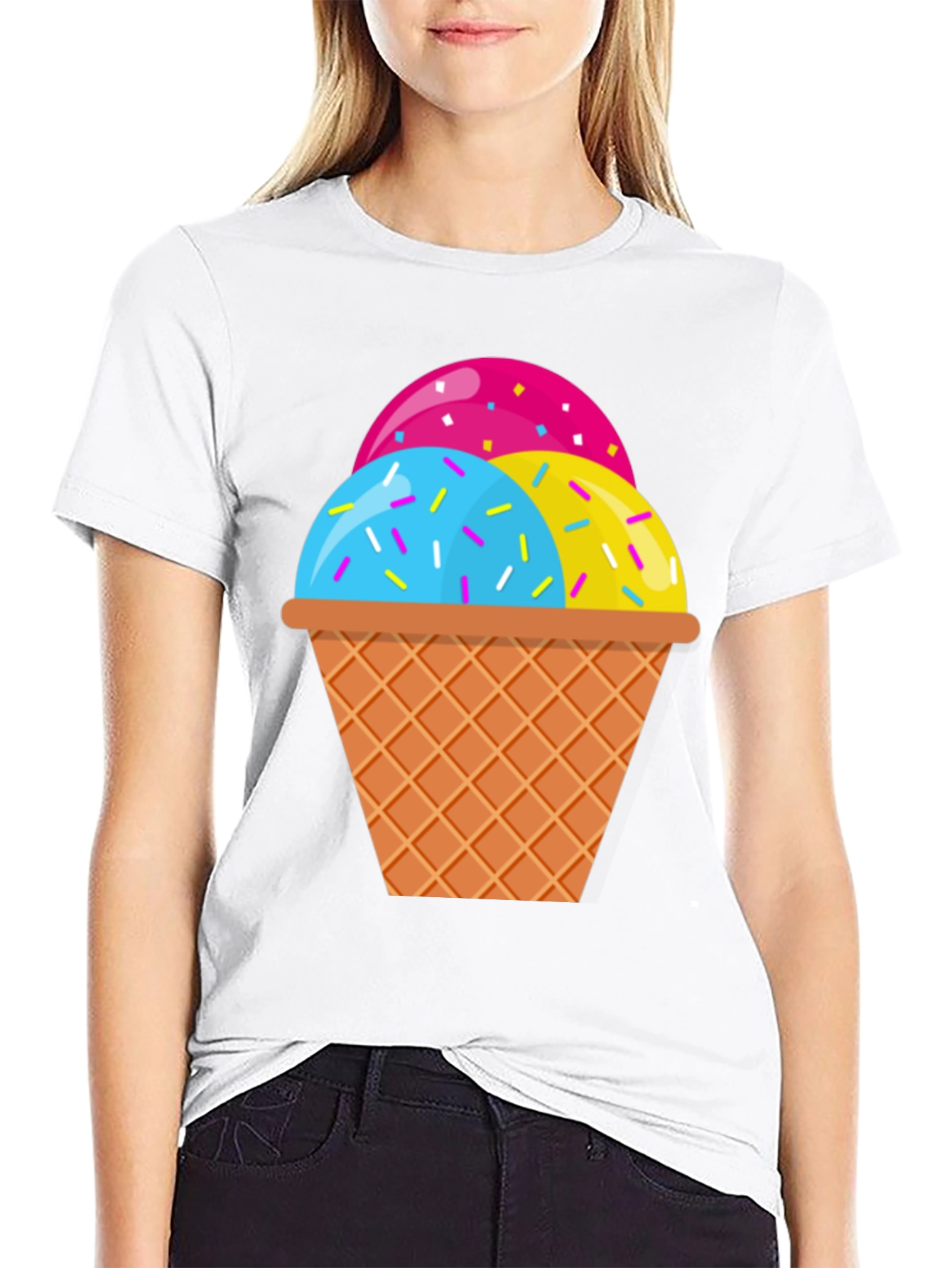 Ice Cream Cone Graphic Tee - Fun & Stylish
