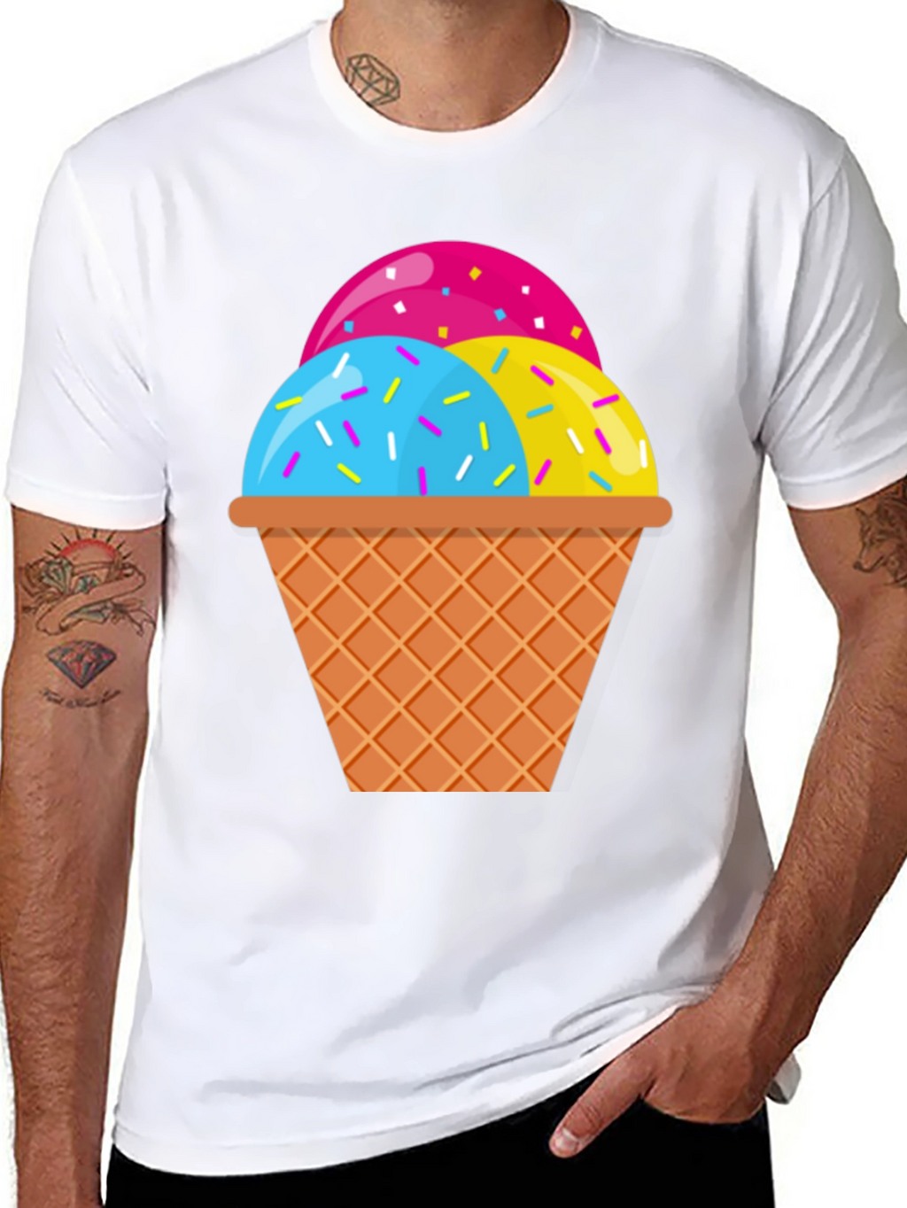 Ice Cream Cone Graphic Tee - Fun & Stylish