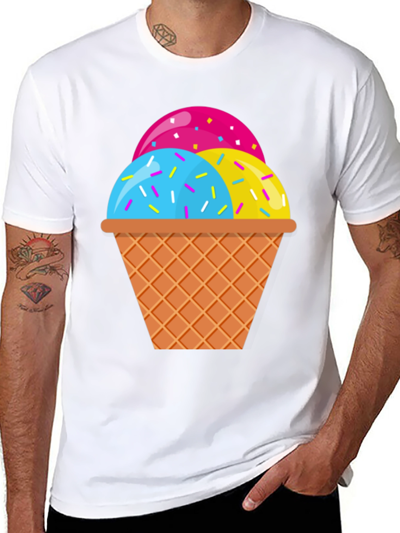 Ice Cream Cone Graphic Tee - Fun & Stylish
