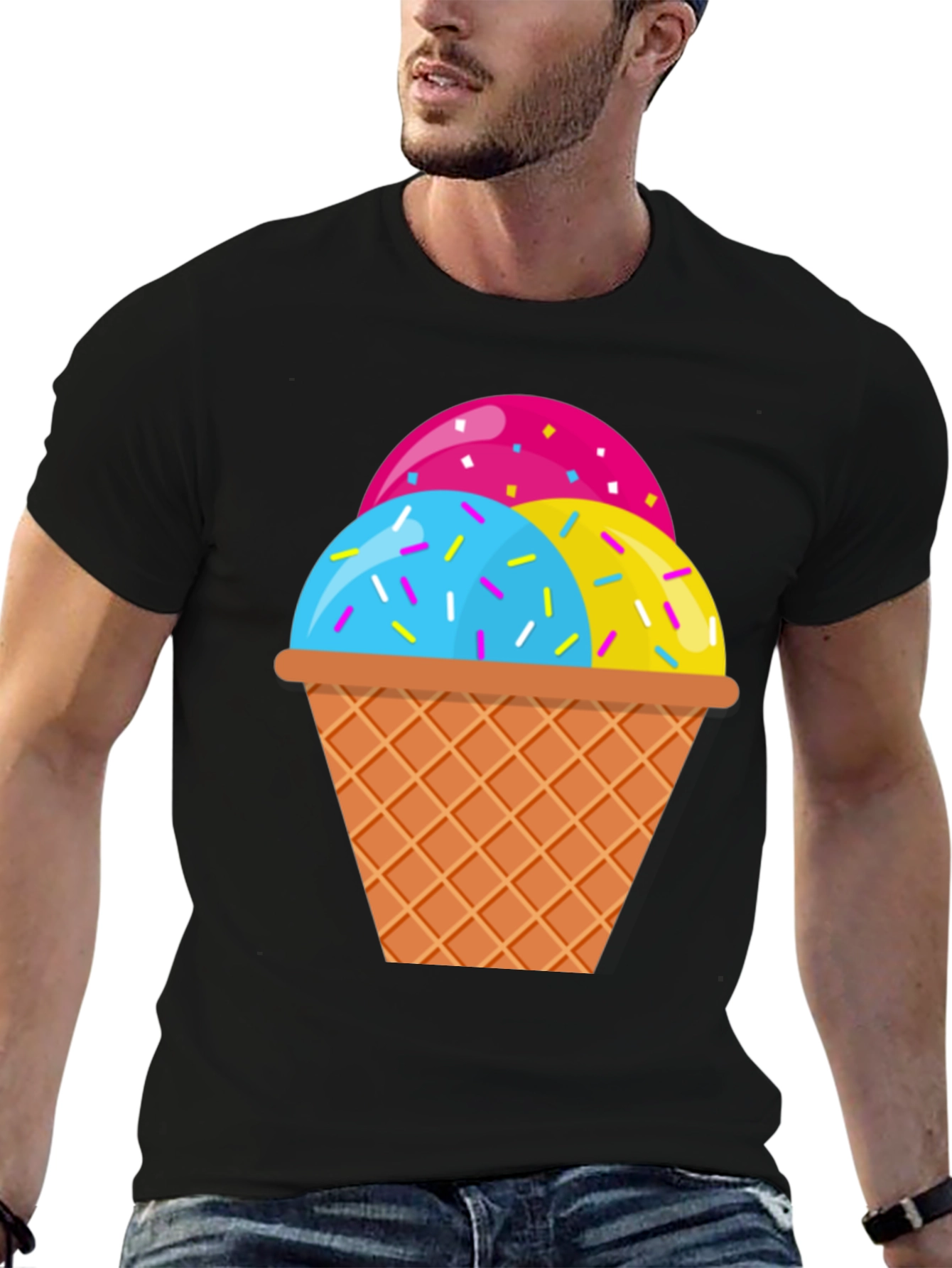 Ice Cream Cone Graphic Tee - Fun & Stylish
