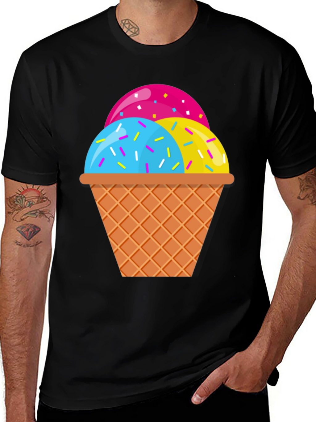 Ice Cream Cone Graphic Tee - Fun & Stylish