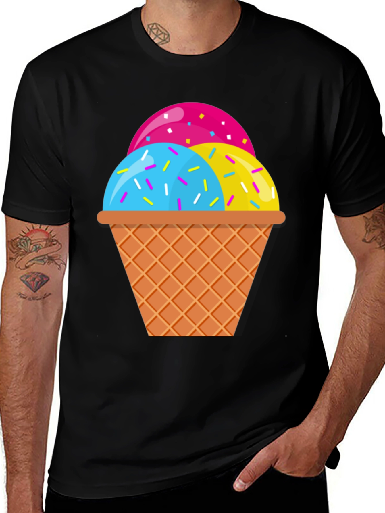 Ice Cream Cone Graphic Tee - Fun & Stylish