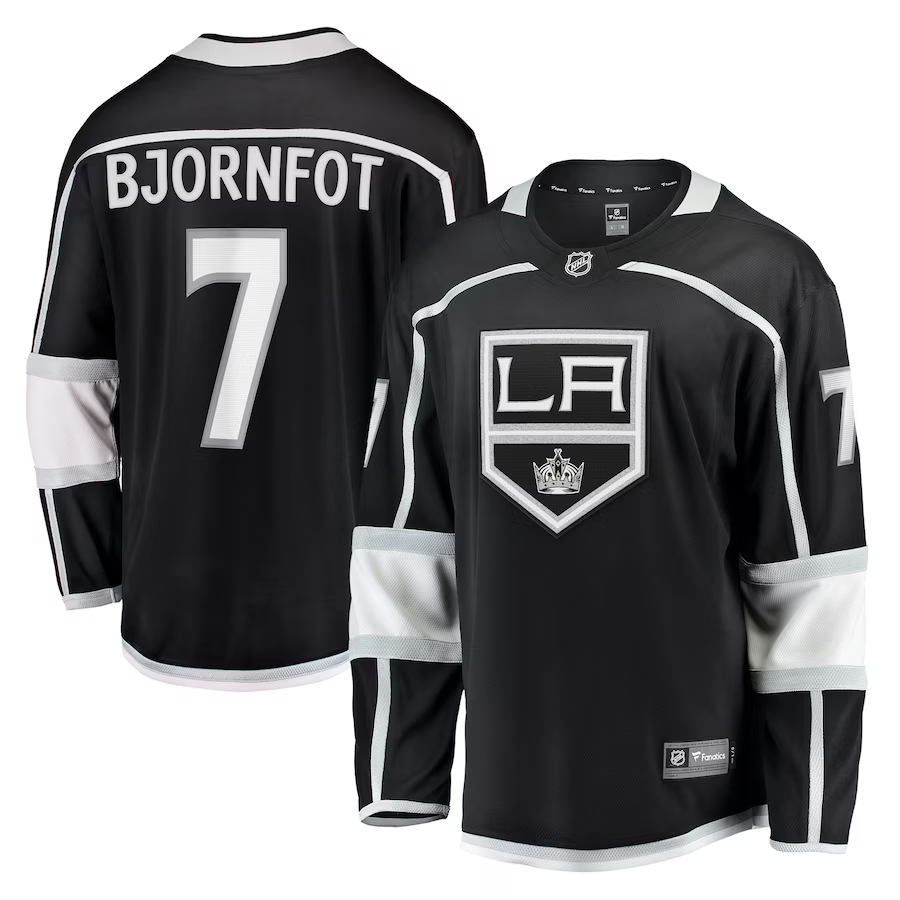 Men's Los Angeles Kings Tobias Bjornfot #7 Black Home Breakaway Player Jerseys