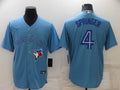 Men's Toronto Blue Jays George Springer #4 Light Blue Replica Baseball Jerseys