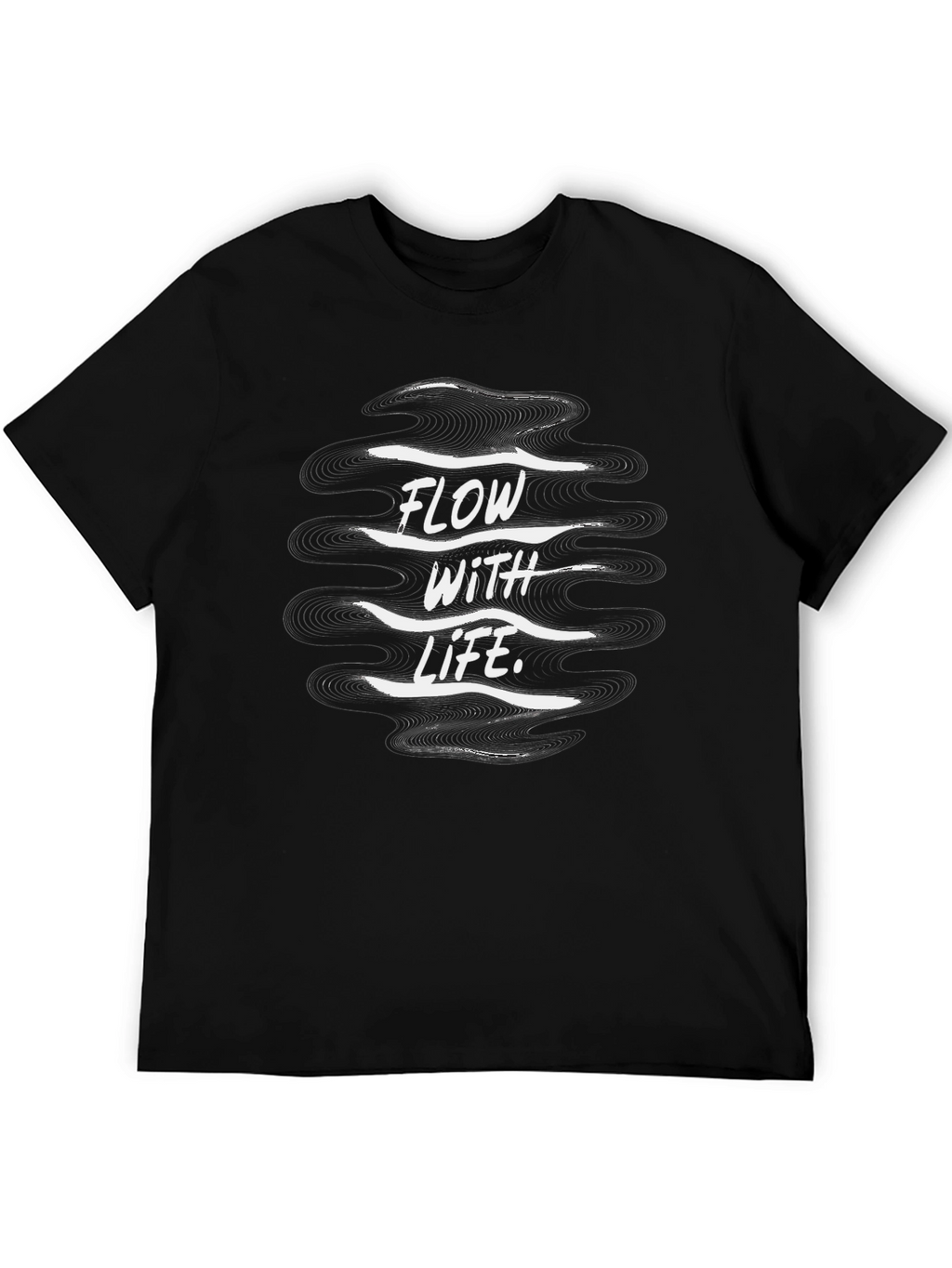 Flow With Life Black Graphic Tee