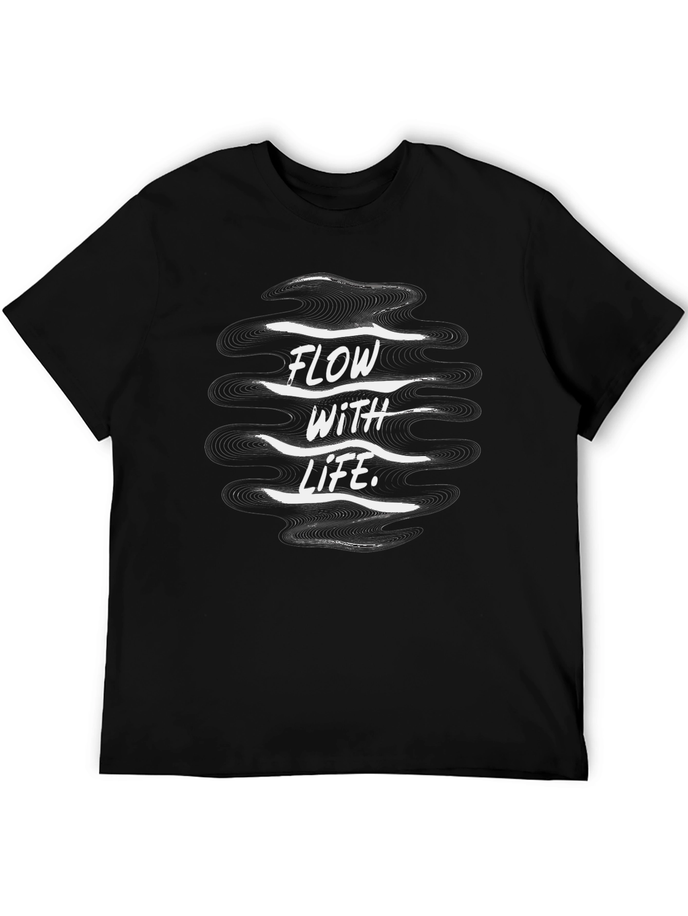 Flow With Life Black Graphic Tee
