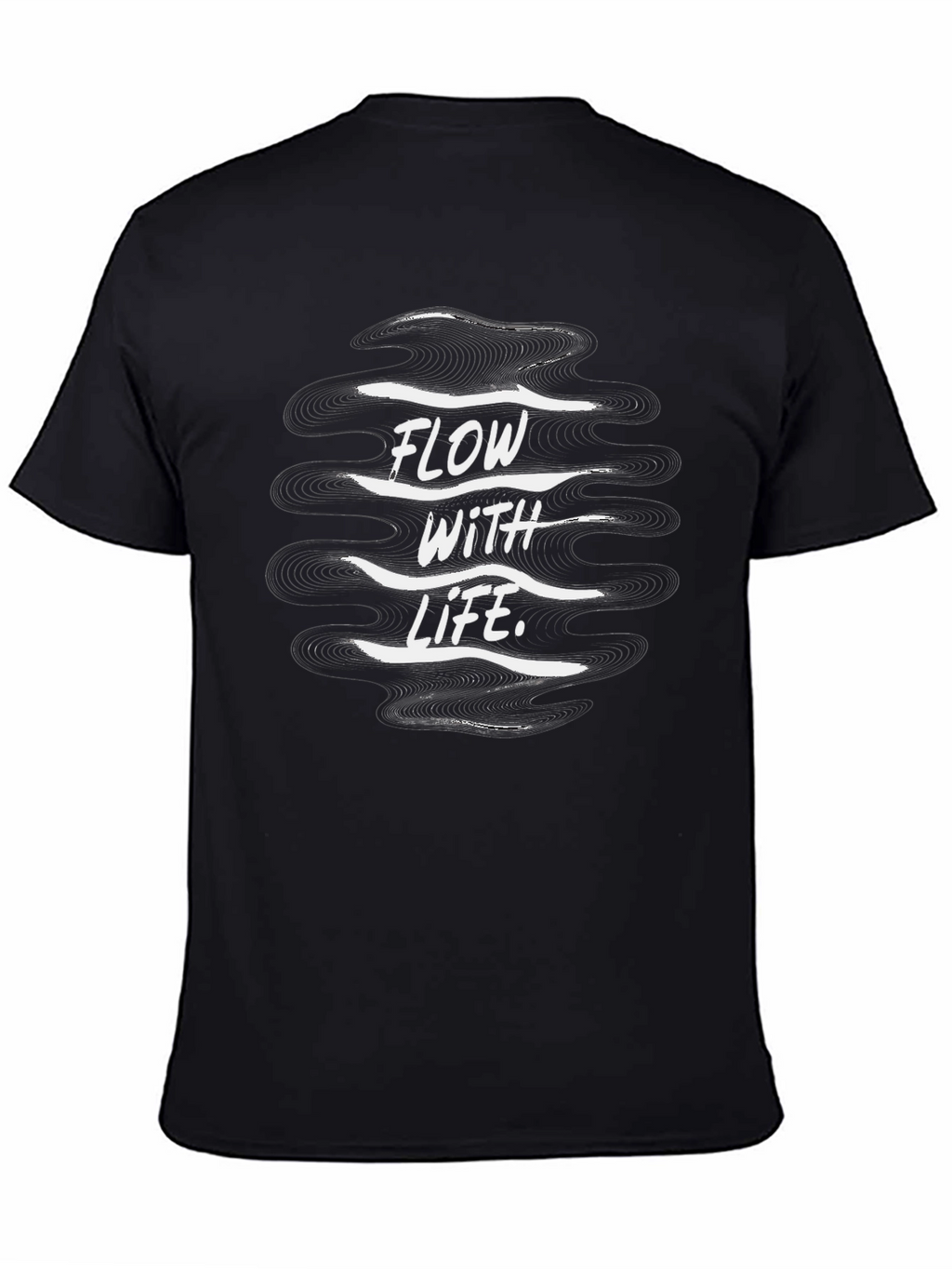 Flow With Life Black Graphic Tee
