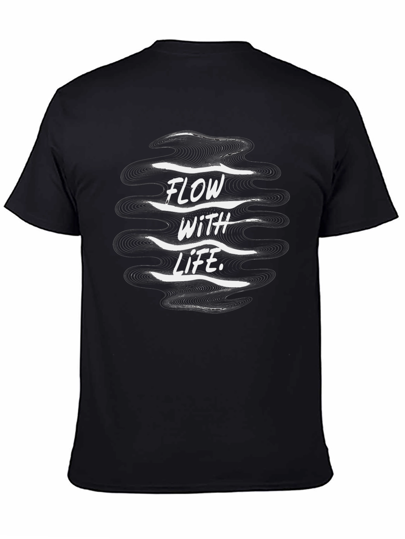 Flow With Life Black Graphic Tee