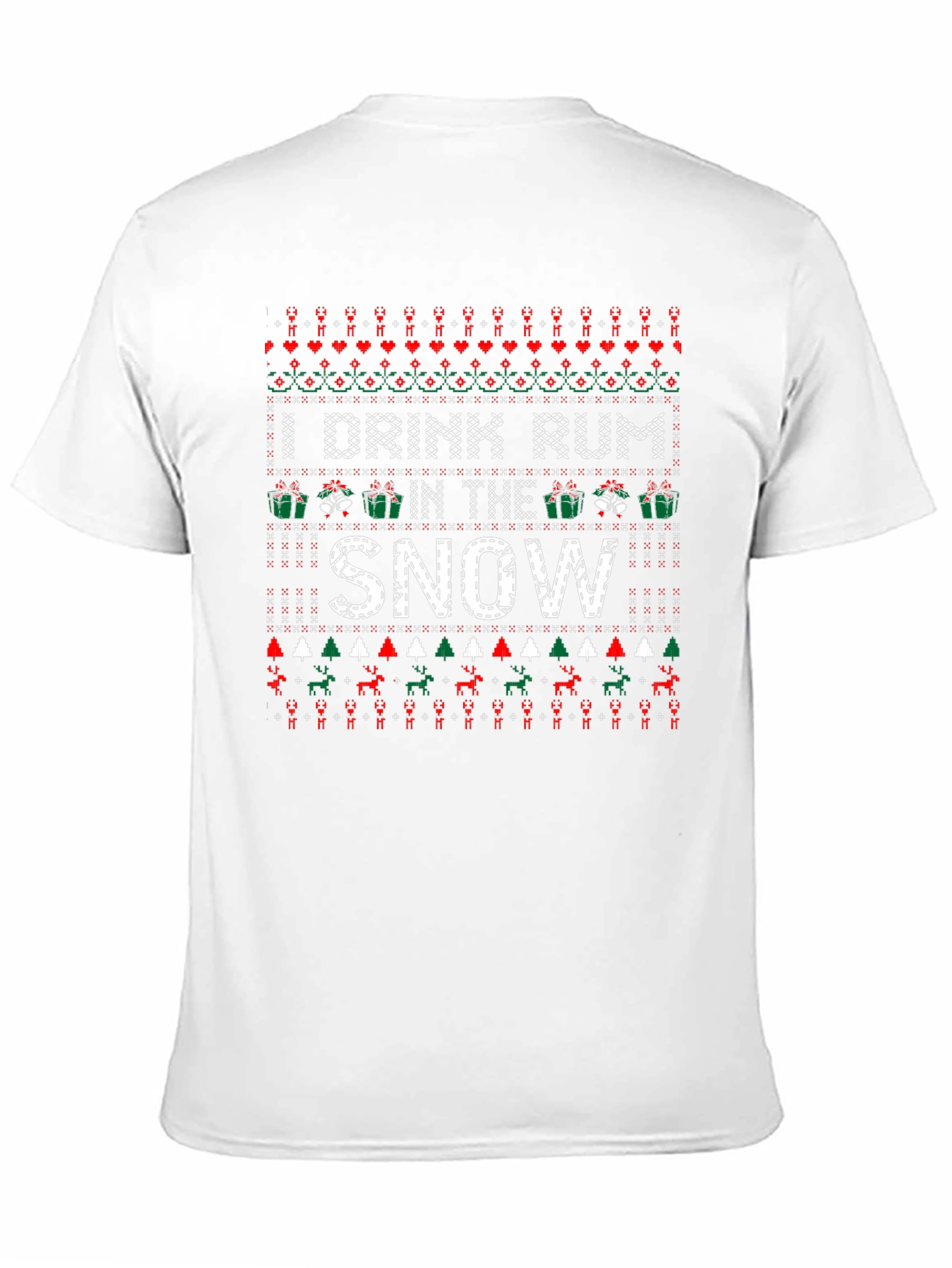 I Drink Rum In The Snow Christmas T-Shirt