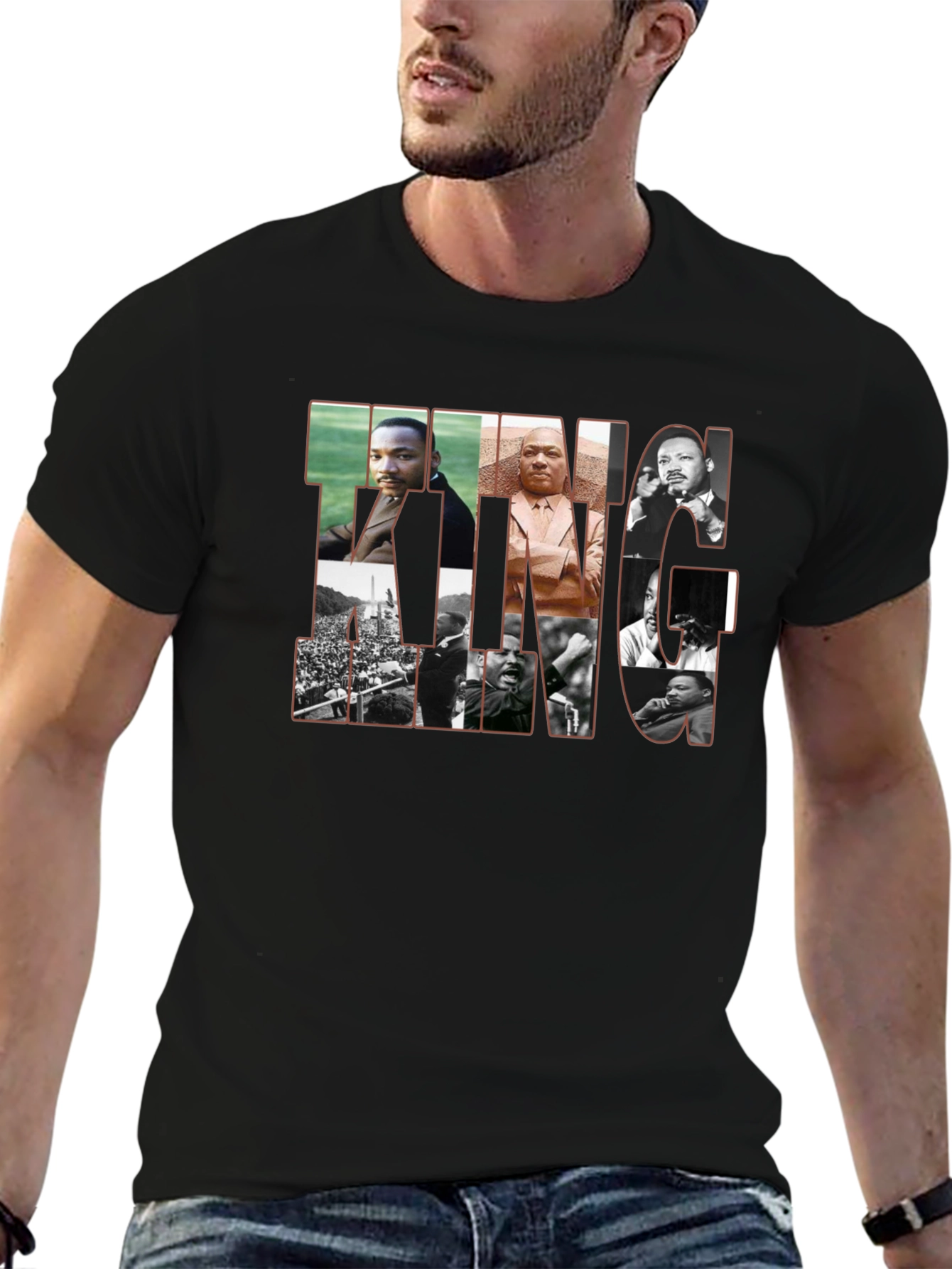 Martin Luther King Graphic Tee - Black