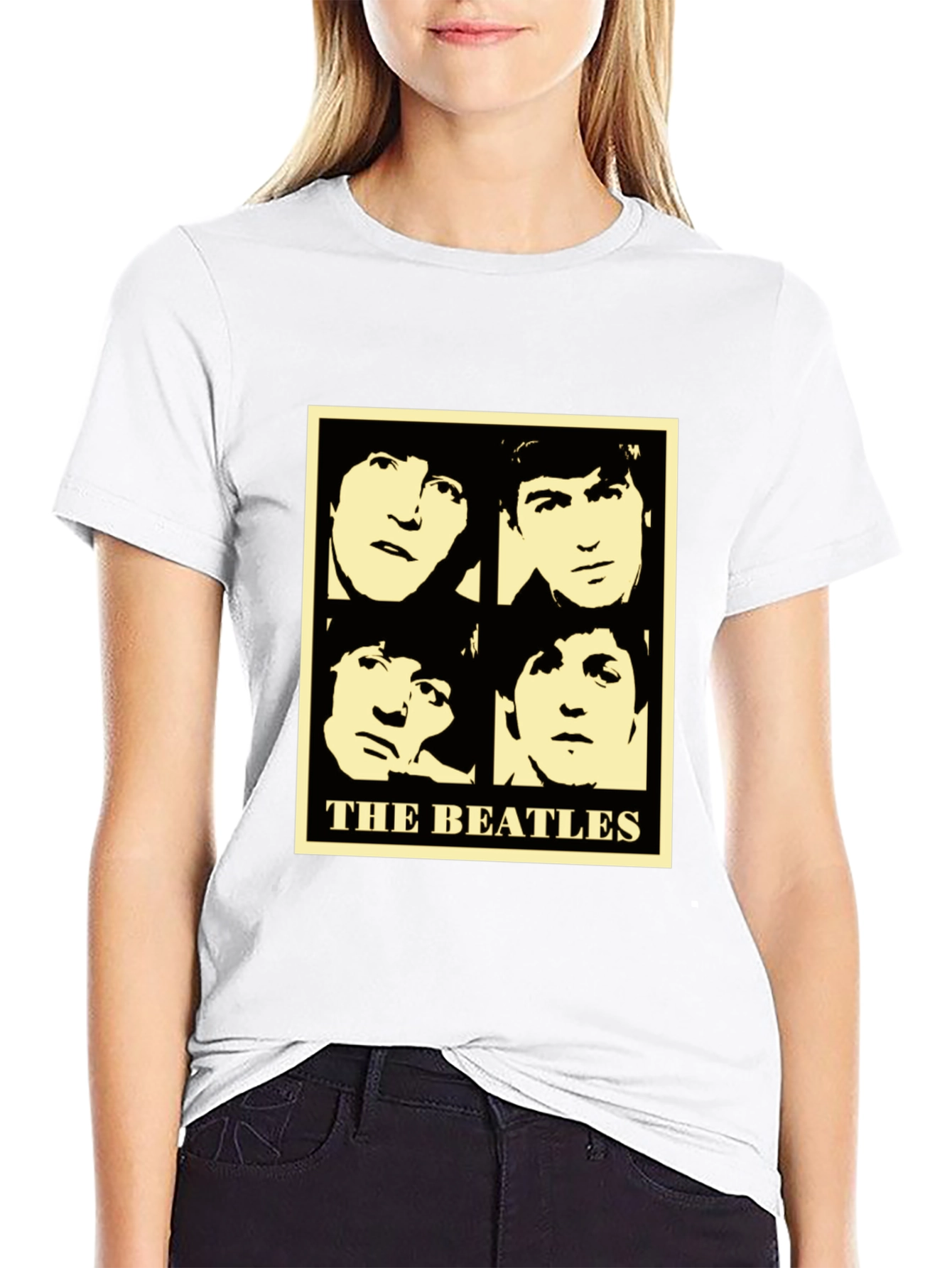 The Beatles Retro Graphic Tee - Black
