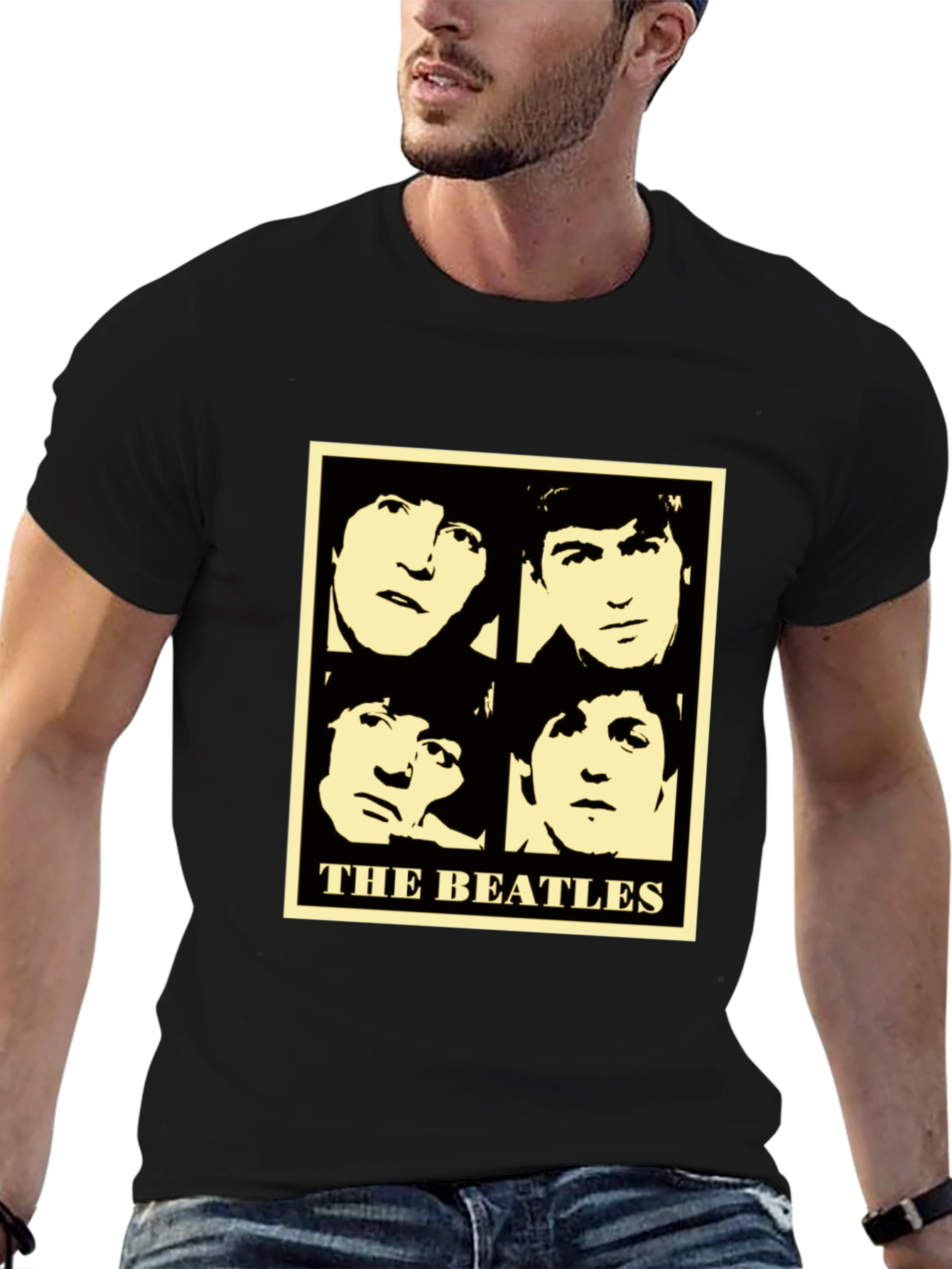 The Beatles Retro Graphic Tee - Black