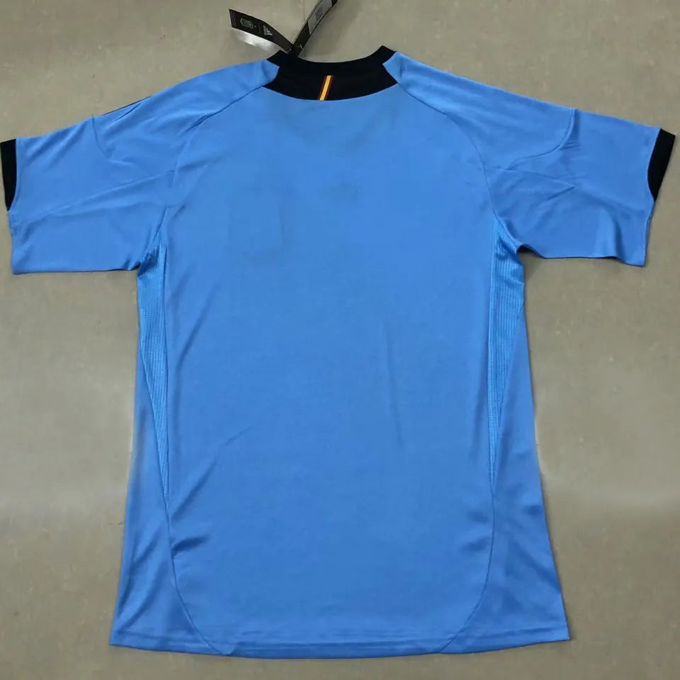 2012 Spain Away Blue Retro Soccer Jersey Back