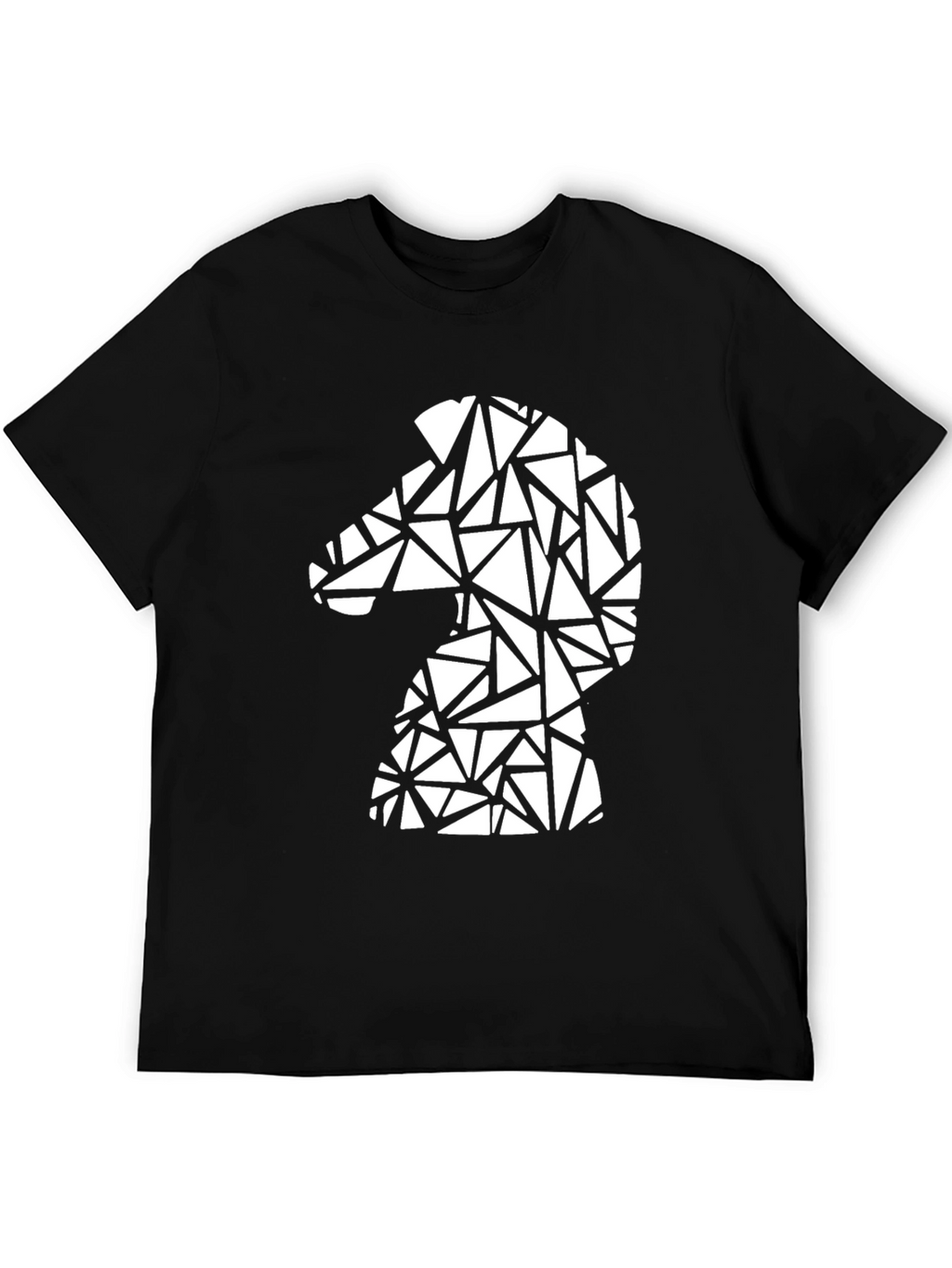 Geometric Knight Graphic Tee - Stylish Chess Shirt