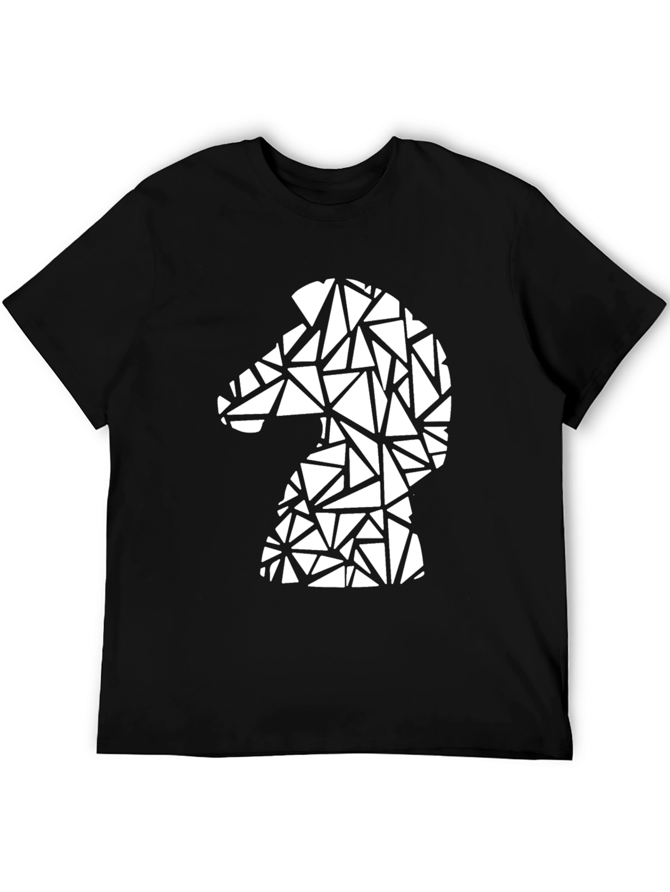 Geometric Knight Graphic Tee - Stylish Chess Shirt