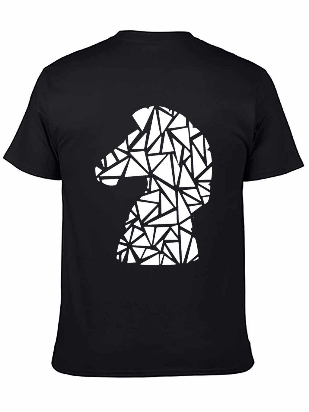 Geometric Knight Graphic Tee - Stylish Chess Shirt