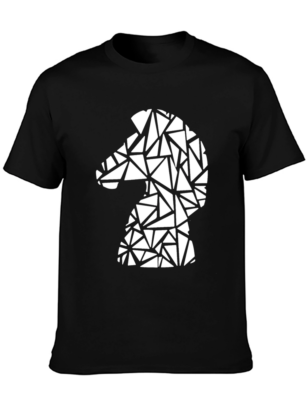 Geometric Knight Graphic Tee - Stylish Chess Shirt