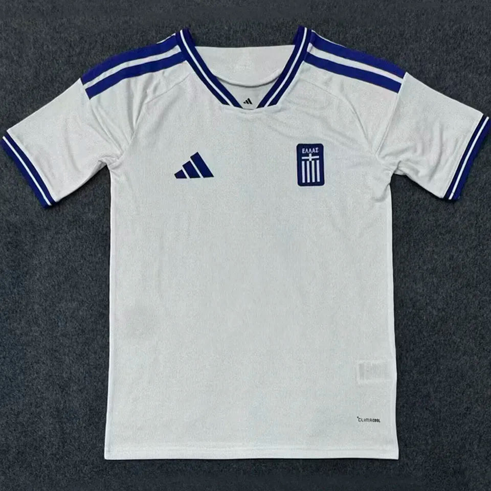2026/27 Greece Home White Fans Soccer Jersey Front