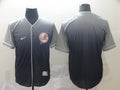 Men's New York Yankees Grey Gradient Replica Blank Jerseys