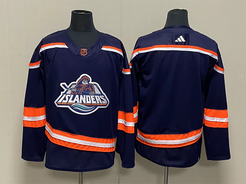 Men's New York Islanders Navy Blank Player Jerseys