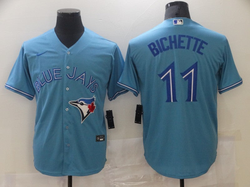 Men's Toronto Blue Jays Bo Bichette #11 Light Blue Replica Baseball Jerseys