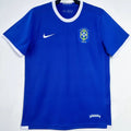 2006 Brazil Away Blue Retro Soccer Jersey Front