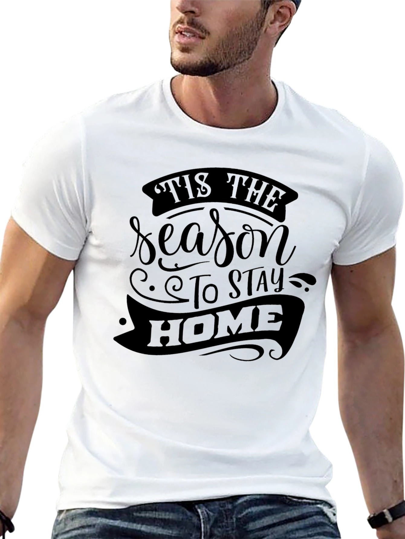 Tis The Season Stay Home Graphic Tee