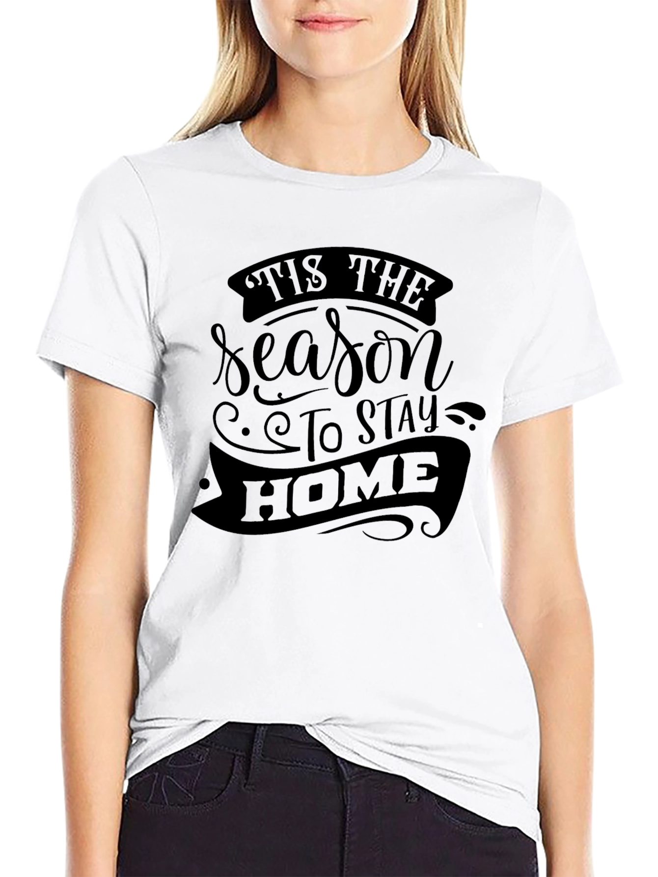 Tis The Season Stay Home Graphic Tee